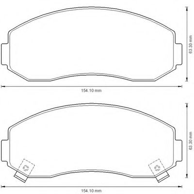 BENDIX - 572567B - Комплект тормозных колодок, дисковый тормоз