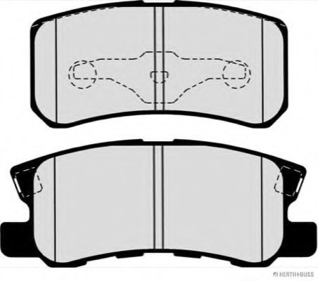 HERTH+BUSS JAKOPARTS - J3615010 - Комплект тормозных колодок, дисковый тормоз (Тормозная система)