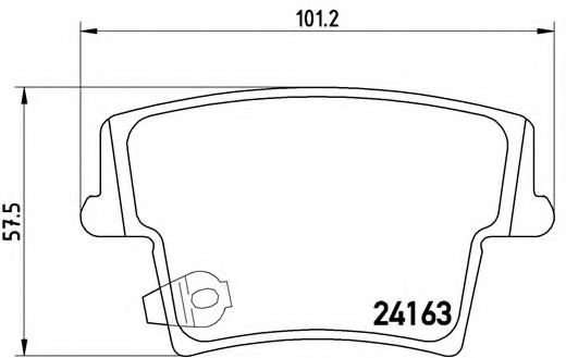 BREMBO - P 11 018 - Комплект тормозных колодок, дисковый тормоз (Тормозная система)