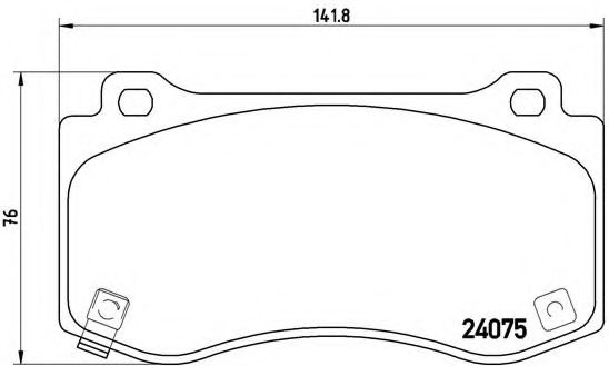 BREMBO - P 11 023 - Комплект тормозных колодок, дисковый тормоз (Тормозная система)