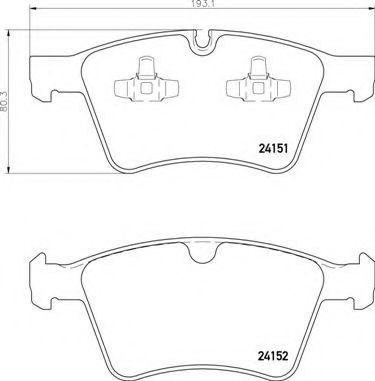 BREMBO - P 50 115 - Комплект тормозных колодок, дисковый тормоз (Тормозная система)