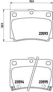 BREMBO - P 54 026 - Комплект тормозных колодок, дисковый тормоз (Тормозная система)