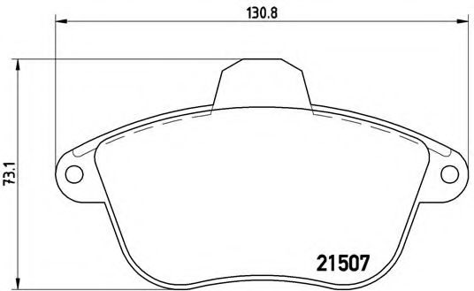 BREMBO - P 61 048 - Комплект тормозных колодок, дисковый тормоз (Тормозная система)