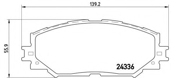 BREMBO - P 83 082 - Комплект тормозных колодок, дисковый тормоз (Тормозная система)