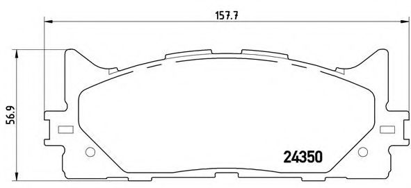 BREMBO - P 83 117 - Комплект тормозных колодок, дисковый тормоз (Тормозная система)