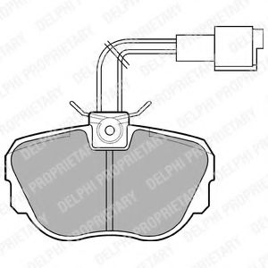 DELPHI - LP647 - Комплект тормозных колодок, дисковый тормоз (Тормозная система)