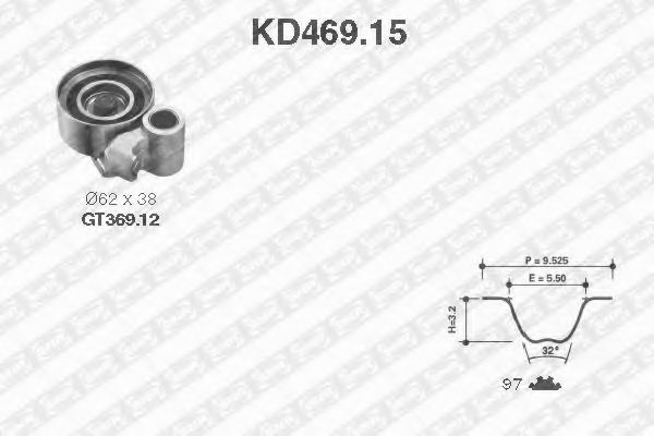 SNR - KD469.15 - Комплект ремня ГРМ (Ременный привод)