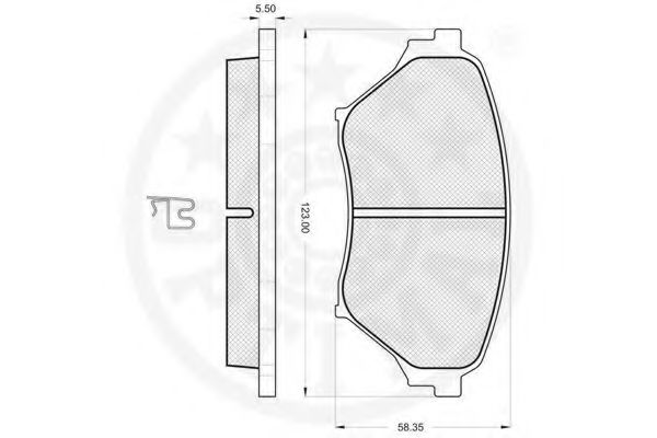 OPTIMAL - 85002 - Комплект тормозных колодок, дисковый тормоз (Тормозная система)