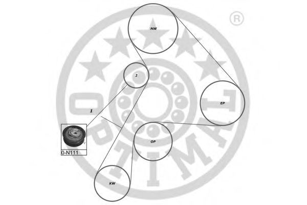 OPTIMAL - SK-1512 - Комплект ремня ГРМ (Ременный привод)