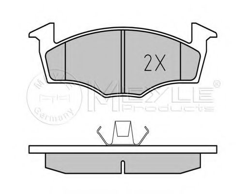 MEYLE - 025 218 6615 - Комплект тормозных колодок, дисковый тормоз (Тормозная система)