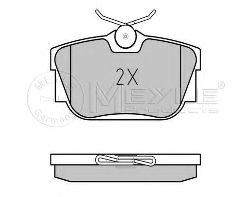 MEYLE - 025 234 4616/W - Комплект тормозных колодок, дисковый тормоз (Тормозная система)