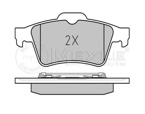 MEYLE - 025 234 8216 - Комплект тормозных колодок, дисковый тормоз (Тормозная система)