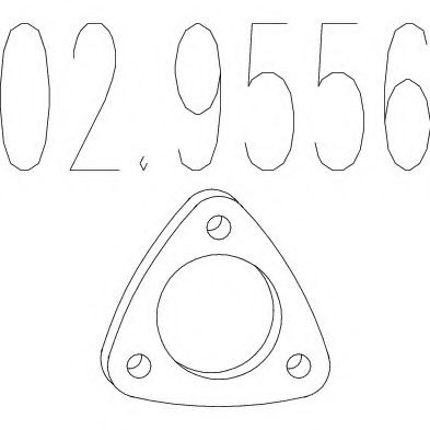 MTS - 02.9556 - Прокладка, труба выхлопного газа (Система выпуска ОГ)