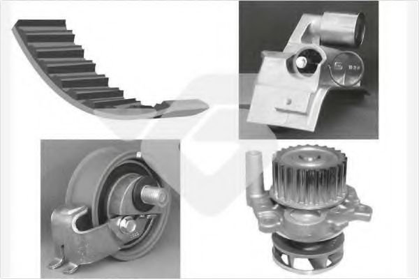 HUTCHINSON - KH 166WP51 - Водяной насос + комплект зубчатого ремня (Охлаждение)
