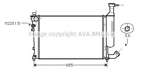 AVA QUALITY COOLING - CN2168 - Радиатор, охлаждение двигателя (Охлаждение)