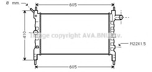 AVA QUALITY COOLING - OL2023 - Радиатор, охлаждение двигателя (Охлаждение)