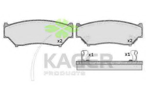 KAGER - 35-0662 - Комплект тормозных колодок, дисковый тормоз