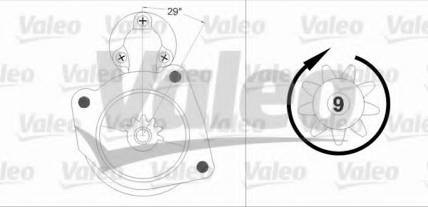 VALEO - 458208 - Стартер (Система стартера)