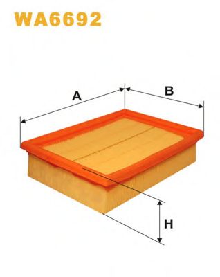 WIX FILTERS - WA6692 - Воздушный фильтр (Система подачи воздуха)