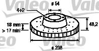 VALEO - 186511 - Тормозной диск (Тормозная система)