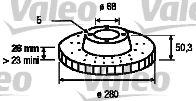 VALEO - 186526 - Тормозной диск (Тормозная система)