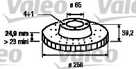 VALEO - 197086 - Тормозной диск (Тормозная система)