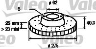 VALEO - 186765 - Тормозной диск (Тормозная система)