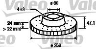 VALEO - 186743 - Тормозной диск (Тормозная система)