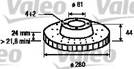 VALEO - 186655 - Тормозной диск (Тормозная система)