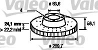 VALEO - 186159 - Тормозной диск (Тормозная система)