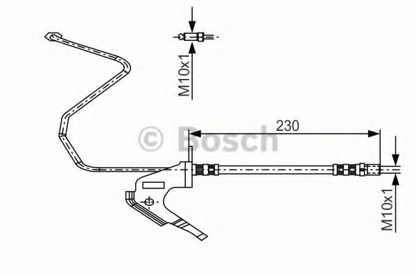 BOSCH - 1 987 481 161 - Тормозной шланг (Тормозная система)