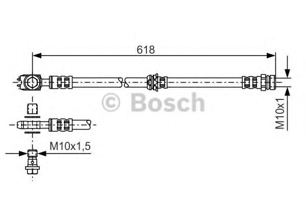 BOSCH - 1 987 481 173 - Тормозной шланг (Тормозная система)