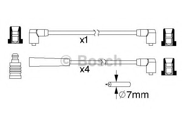 BOSCH - 0 986 357 216 - Комплект проводов зажигания (Система зажигания)