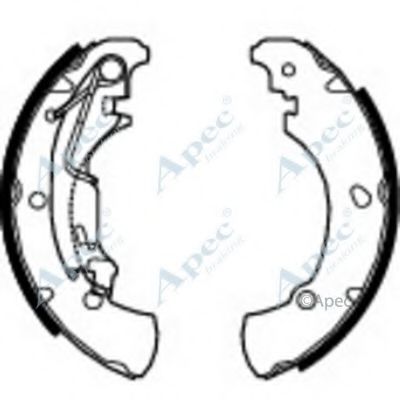 APEC BRAKING - SHU667 - Комплект тормозных колодок (Тормозная система)