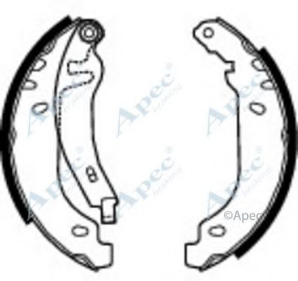 APEC BRAKING - SHU660 - Комплект тормозных колодок (Тормозная система)