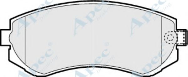 APEC BRAKING - PAD1147 - Комплект тормозных колодок, дисковый тормоз (Тормозная система)