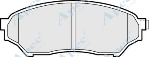 APEC BRAKING - PAD1201 - Комплект тормозных колодок, дисковый тормоз (Тормозная система)