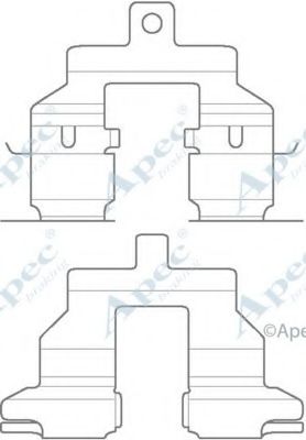 APEC BRAKING - KIT1146 - Комплектующие, тормозные колодки (Тормозная система)