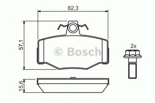 BOSCH - 0 986 460 993 - Комплект тормозных колодок, дисковый тормоз (Тормозная система)