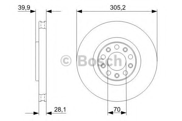 BOSCH - 0 986 479 291 - Тормозной диск (Тормозная система)