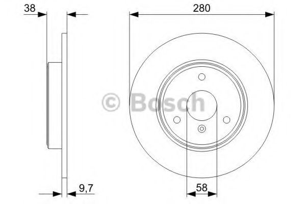 BOSCH - 0 986 479 305 - Тормозной диск (Тормозная система)