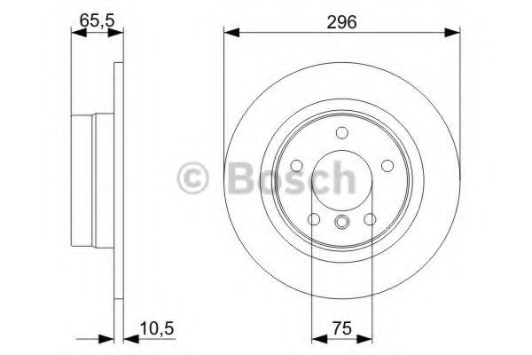 BOSCH - 0 986 479 306 - Тормозной диск (Тормозная система)