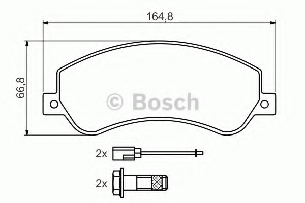 BOSCH - 0 986 494 170 - Комплект тормозных колодок, дисковый тормоз (Тормозная система)