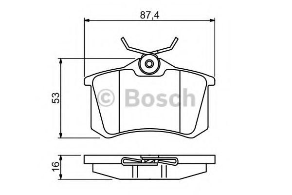 BOSCH - 0 986 494 387 - Комплект тормозных колодок, дисковый тормоз (Тормозная система)