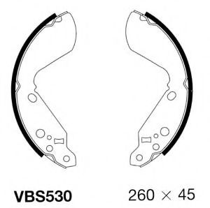 MOTAQUIP - VBS530 - Комплект тормозных колодок