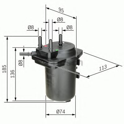 BOSCH - 0 450 907 014 - Топливный фильтр (Система подачи топлива)