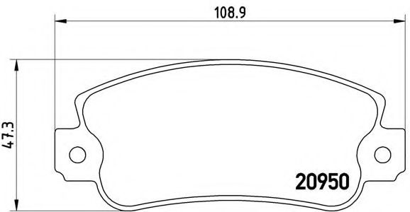 BREMBO - P 23 021 - Комплект тормозных колодок, дисковый тормоз (Тормозная система)