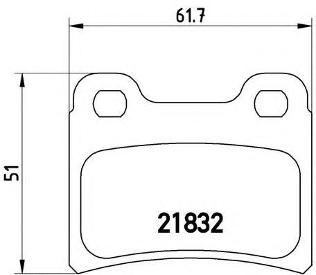 BREMBO - P 24 030 - Комплект тормозных колодок, дисковый тормоз (Тормозная система)