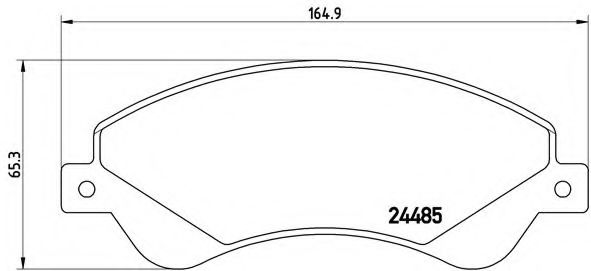 BREMBO - P 24 065 - Комплект тормозных колодок, дисковый тормоз (Тормозная система)