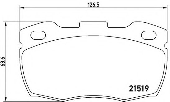 BREMBO - P 44 015 - Комплект тормозных колодок, дисковый тормоз (Тормозная система)